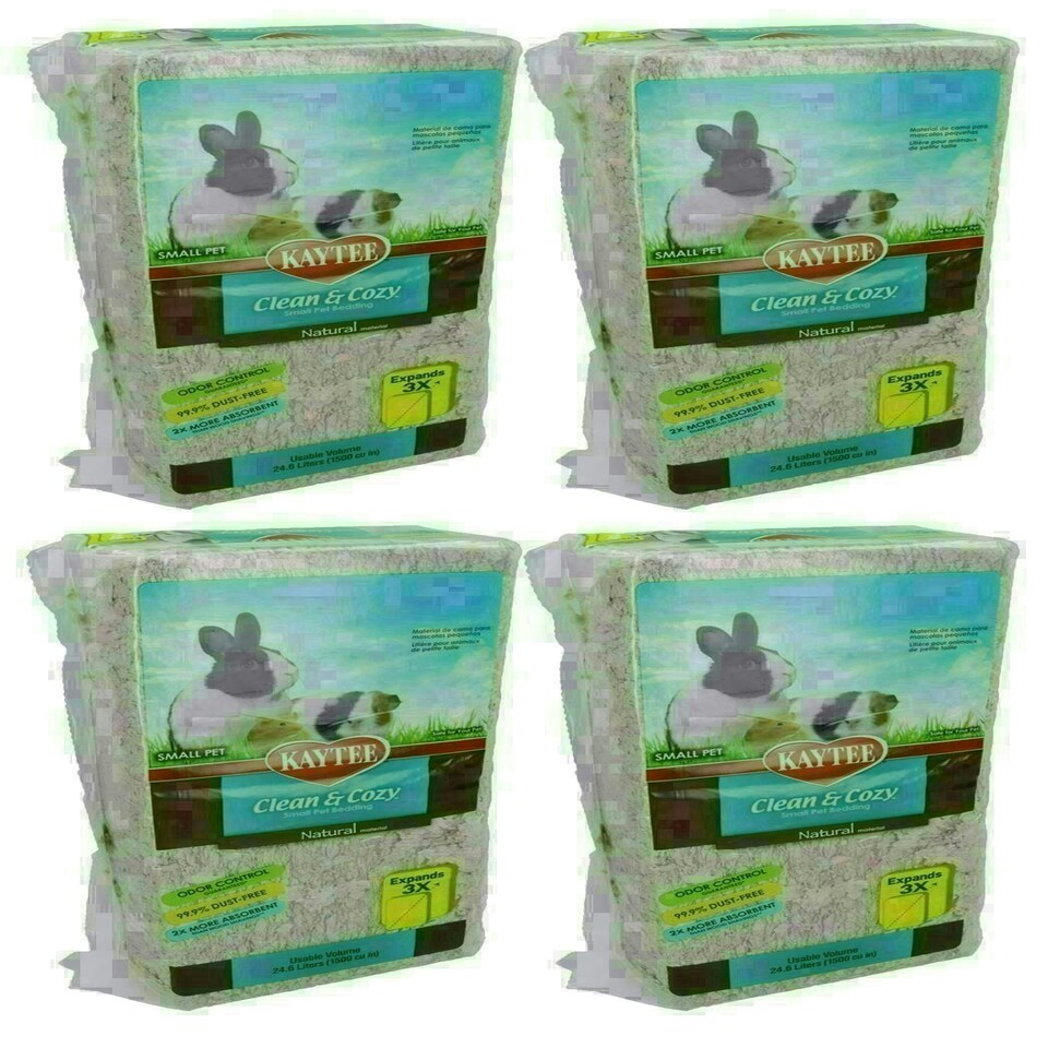 image 1 of 4PK 24.6L Brown Clean & Cozy Small Animals Bedding 99% Dust Free Odor Control