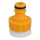 image 2 of Outdoor Garden Tap Hose Threaded Tap Connector 3/4in with 1/2in Reducer 4pc