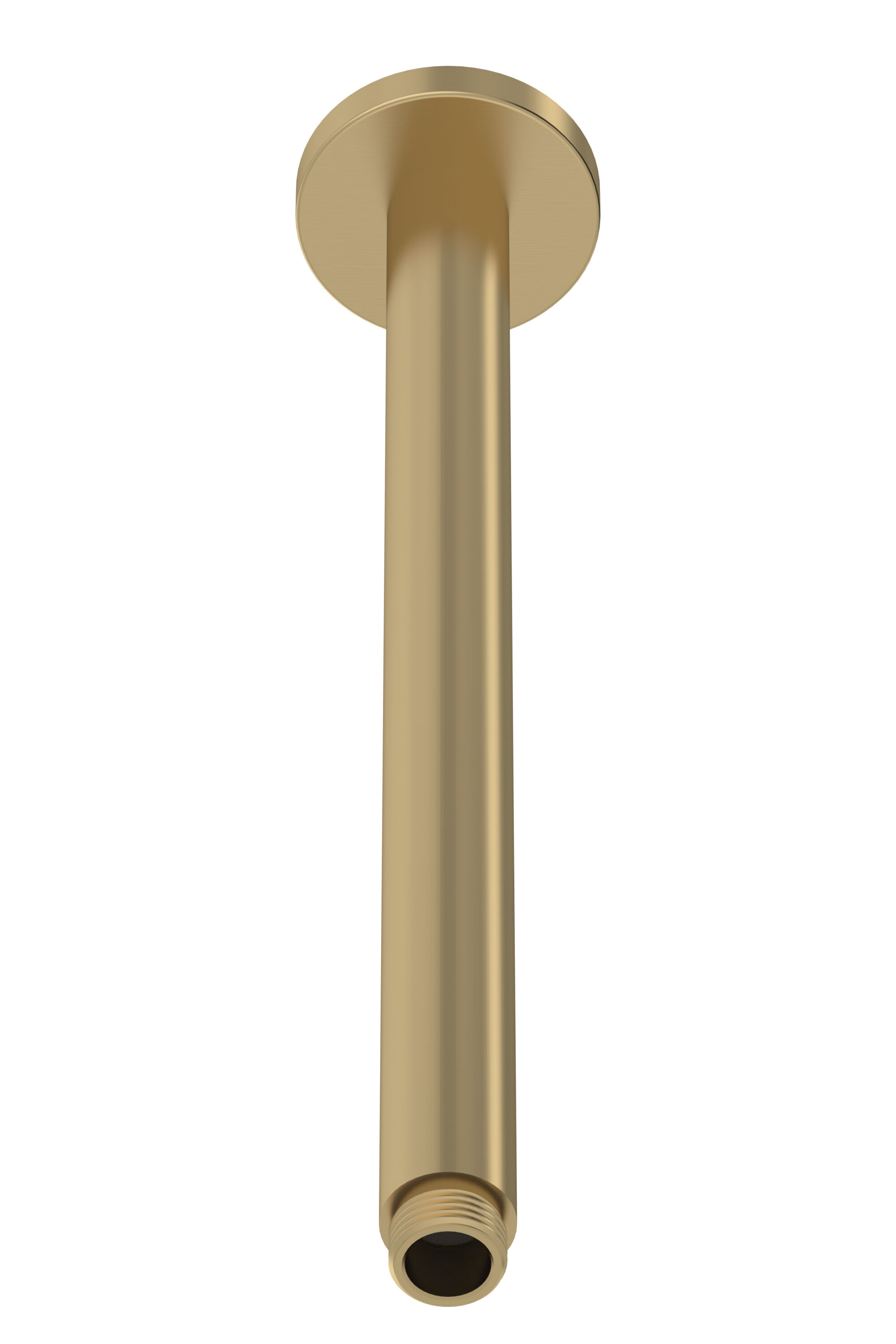 Balterley Bathroom Modern Round Ceiling Mounted Shower Arm Copper Brushed Brass 1