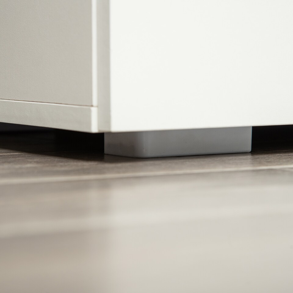 image 1 of HOMCOM Storage Cabinet w/ Two Shelves Wooden Sideboard Freestanding Kitchen Cupboard Bookcase - White