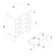 image 5 of Core Products Texas, 4 Drawer Chest Of Drawers H90.3cm x W76.5cm x D39.5cm Grey