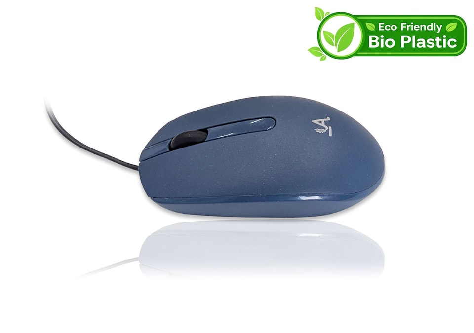 image 1 of Accuratus Bio M100 Mouse - USB-A Wired Full Size Biodegradable Mouse - Woad Blue