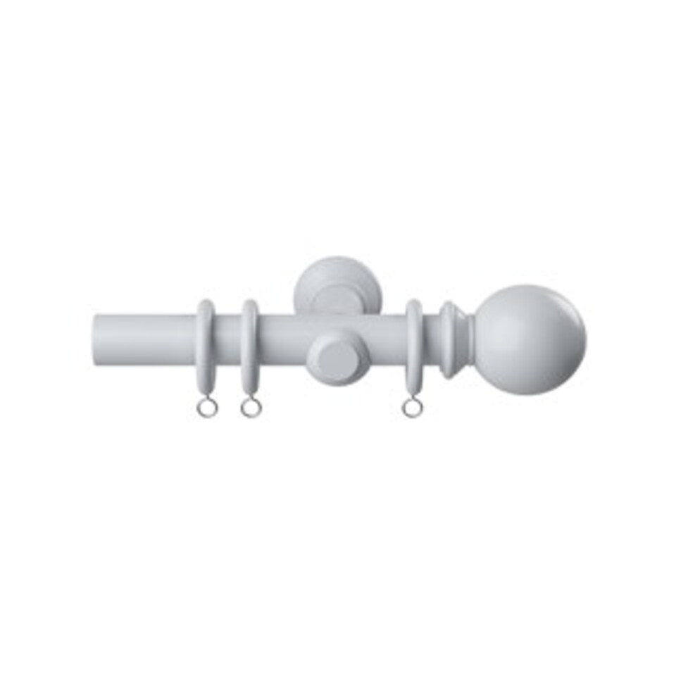 image 1 of 28mm Woodland White Curtain Pole Set 110cm