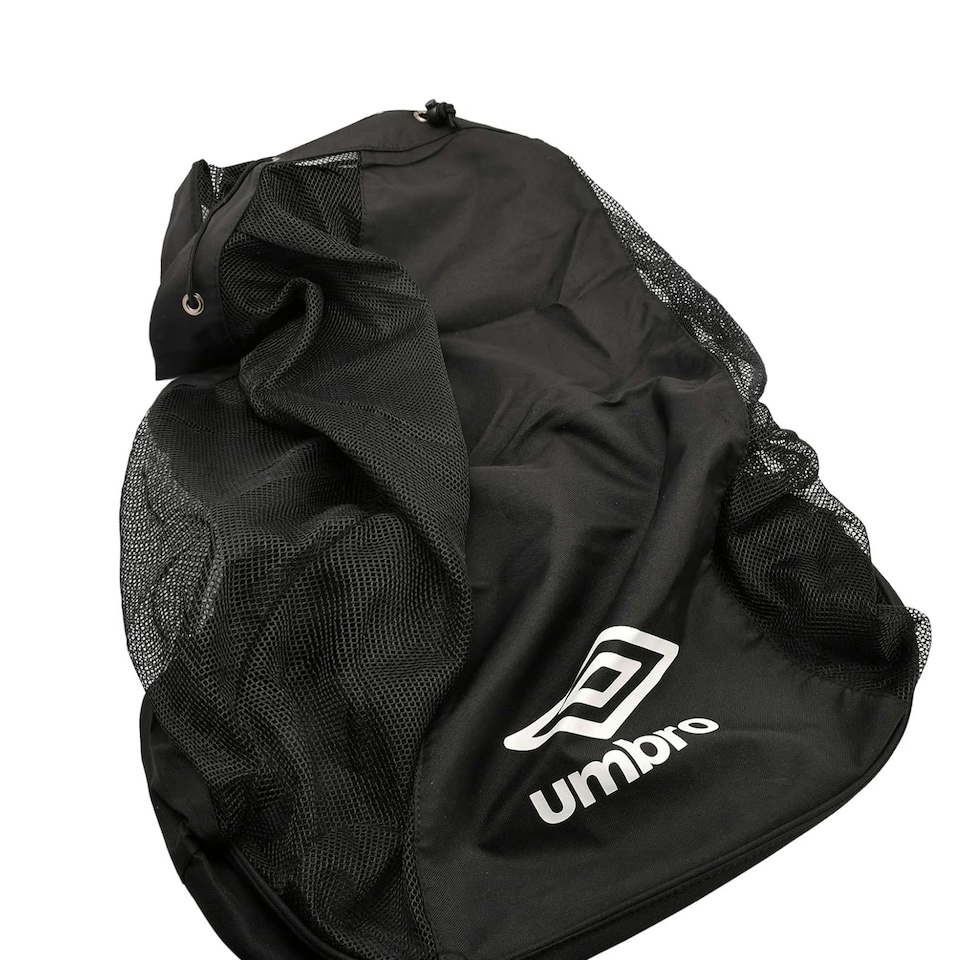 image 1 of Umbro Logo Football Bag - Black/White - One Size