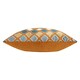 image 4 of Furn Metro Diamond Velvet Cushion | Orange | Ginger