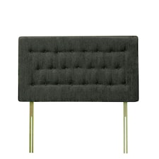 Lona Charcoal Chenille Headboard Super King | Multi