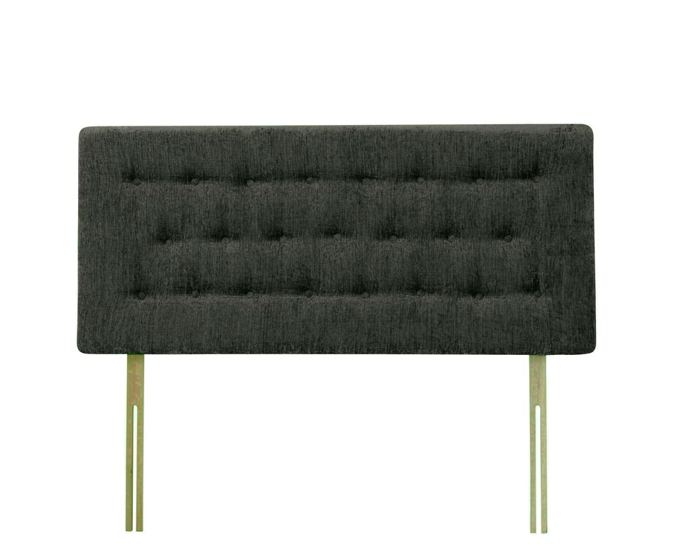 Lona Charcoal Chenille Headboard Super King | Multi