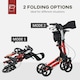 image 8 of HOMCOM Folding Rollator Walker w/ Seat Storage Bag Adjustable Handle for Seniors