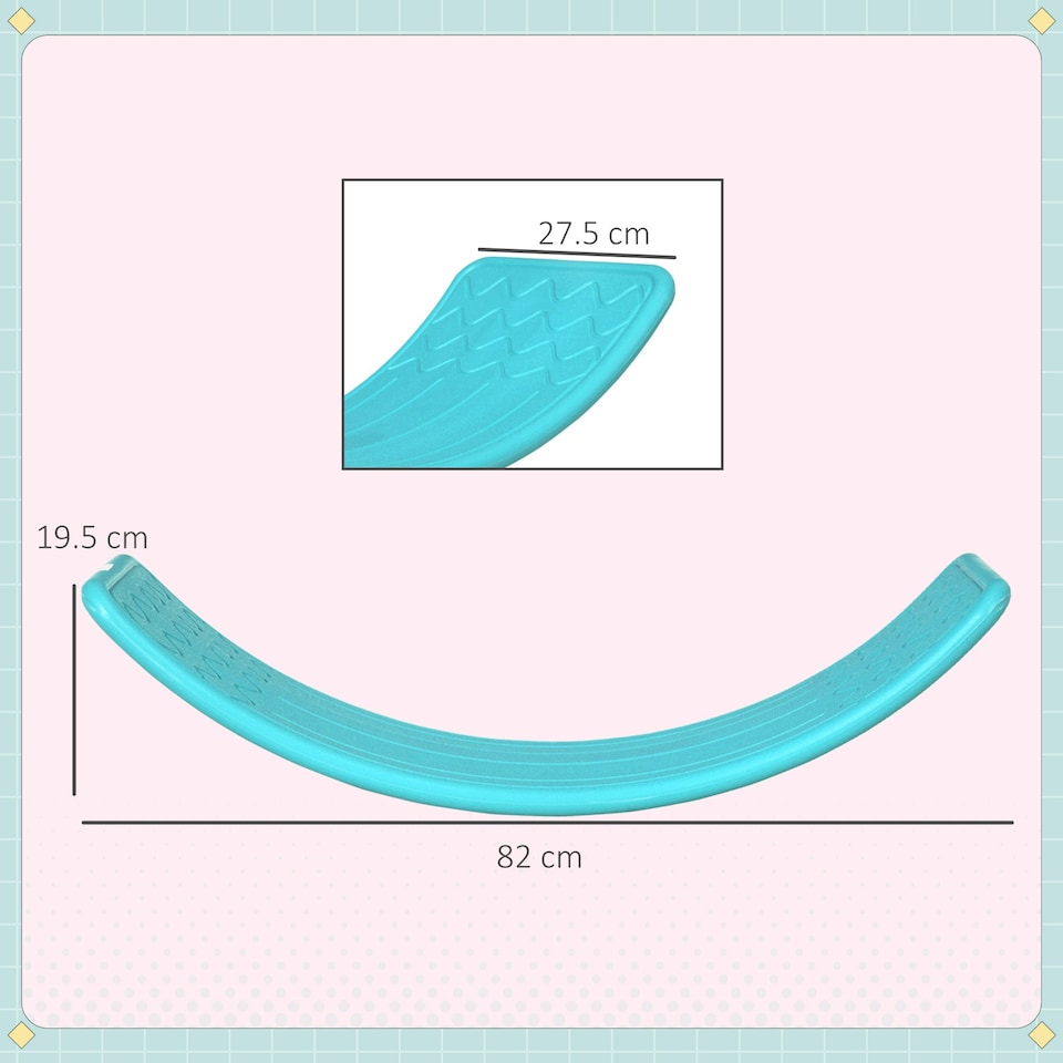 image 1 of ZONEKIZ Balance Board, Kids Wobble board, Montessori Toy for 3-6 Years, Blue Blue | One Size