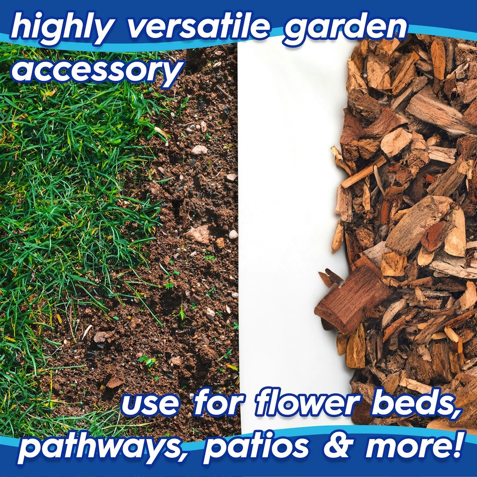 image 1 of Harbour Housewares 50gsm Weed Control Fabric Set with Pegs & Plates - 1M x 10M (1 Roll) White