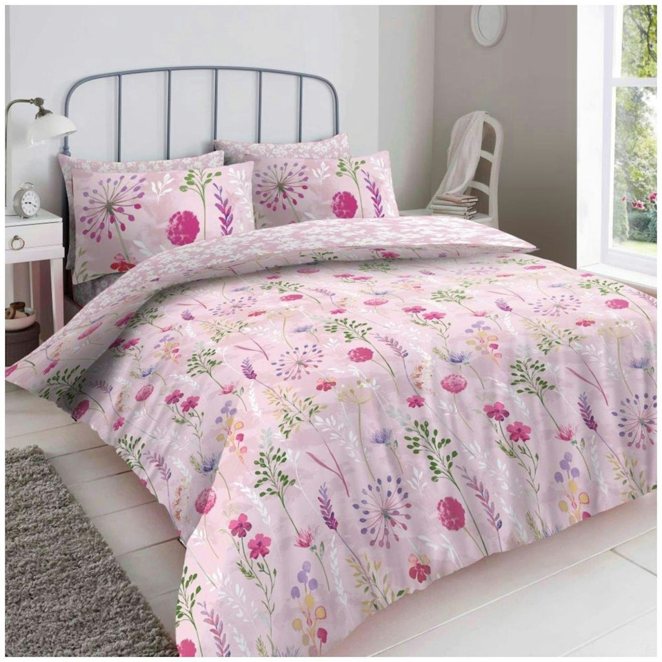 image 1 of VELVETIO Samantha Complete Duvet Cover Set with Fitted Sheet Breathable Bedding Quilt