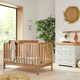 image 4 of Tutti Bambini Oak Malmo Cot Bed with Rio Furniture 2 piece Set Dove Grey/Oak