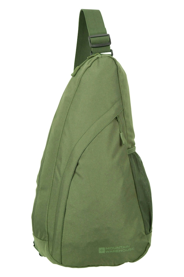 image 1 of Mountain Warehouse Unisex Classic Sling Bag Breathable Lightweight Shoulder Sack | Green | Khaki