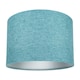 image 1 of Contemporary and Sleek 10 Inch Teal Linen Fabric Drum Lamp Shade 60w Maximum | Blue