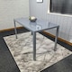 image 3 of Dining Table Grey Glass Kitchen Place for 4 Seats, Dining Table Only (Grey H 75 x L 120 x W 70 cm) Grey