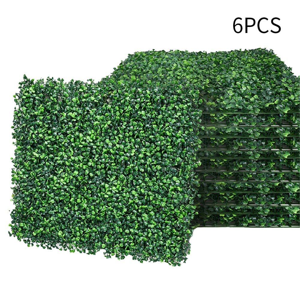 Living and Home 6Pcs Decorative Artificial Plant Wall for Indoor Outdoor - 40x60cm