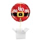 image 2 of Ho Ho Ho Santa's Belt Christmas Round Foil Helium Balloon - Inflated Balloon in a Box