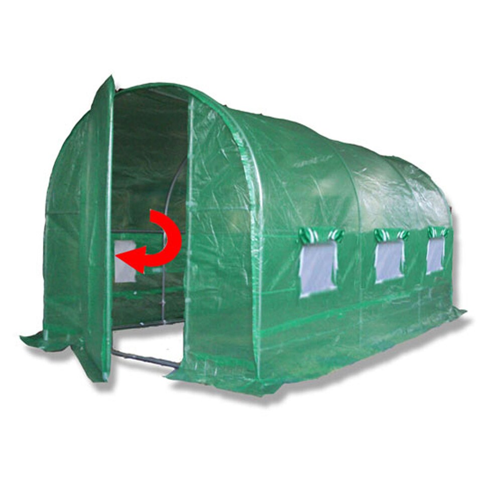 image 1 of 4m x 2m (13' x 7' approx) Pro+ Polytunnel Greenhouse - Green