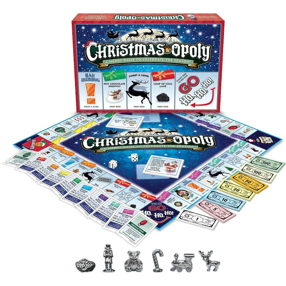image 1 of Cheatwell Games Christmas-Opoly Board Game