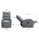 image 7 of Charlbury Fabric Single Motor Rise Recliner Electric Lift Chair (Grey)