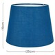 image 3 of ValueLights Modern Small Tapered Table Floor Lamp Light Shade With Blue Fabric Finish