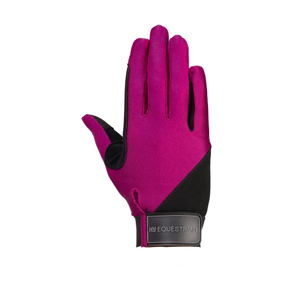 image 1 of Hy Childrens/Kids Riding Gloves - Purple - L Purple | L