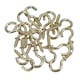 image 1 of Shouldered Screw Hooks Fasteners Hanger Brass Plated 6mm Dia 13mm Length 18pc