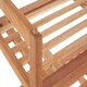 image 4 of Arla 2 Tier Stackable Walnut Wood Shoe Rack Cream
