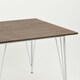 image 4 of Interiors by Premier White Metal and Elm Wood Table, Large Square Table, Outdoor Dining Table for Lawn, Patio
