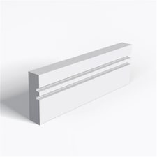 Pack of 5 (Total 5 Units) - Moisture Resistant MDF Primed 2 Square Grooves Architrave - 18mm (T) x 69mm (H) x 3050mm (L)