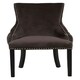 image 2 of Interiors by Premier Black Velvet Dining Chair, Comfortable High Back Office Chair, Aesthetic Velvet Accent chair for Living Room