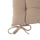 image 4 of Harbour Housewares Square Garden Chair Seat Cushions - Natural - Pack of 4 Brown