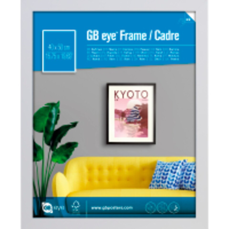 image 1 of GB Eye Contemporary Wooden White Picture Frame - Mini - 40 x 50cm