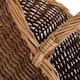 image 3 of Small Rectangular Unpeeled Willow Shopping Basket | Brown | Brown