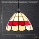 image 4 of Traditional Red and Amber Stained Glass Tiffany Pendant Lighting Shade