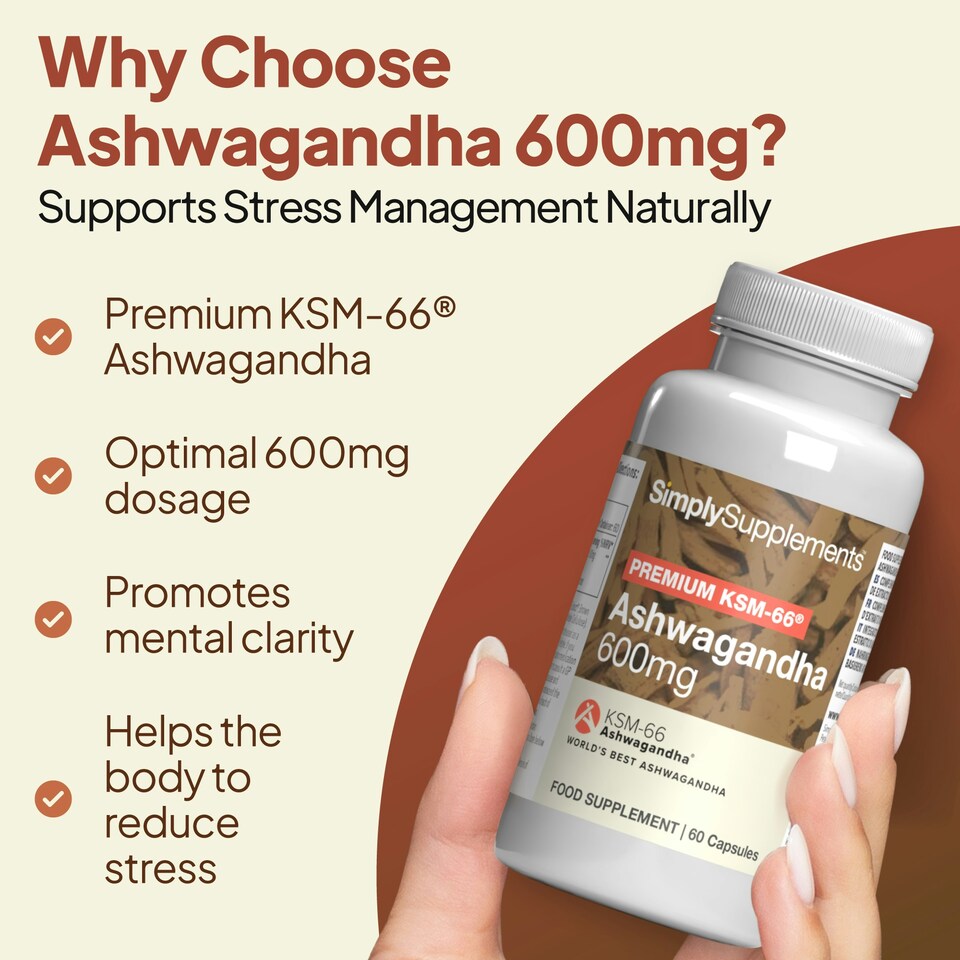 image 1 of KSM-66® Ashwagandha 600mg - 60 Capsules