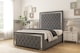 image 2 of Sloomy Sofia Chrome Armour Coniston Bed Frame With Mattress With 50" Upholstered Headboard 4' Small Double