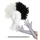 image 1 of Evil Dog Lady Accessory Set - Wig, Gloves & Cig Holder Black | One Size
