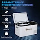 image 3 of Outsunny 12V Portable Car Refrigerator w/ Inner LED Light Indoor Outdoor, 25L