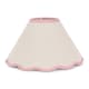 image 4 of ValueLights Florie Natural Small Taper Lamp Shade Scallop Pink Trim & Bulb | Pink