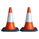 image 2 of 3 x 75cm Indoor Outdoor Self Weighted High Visibility Reflective Orange Street Safety Cones