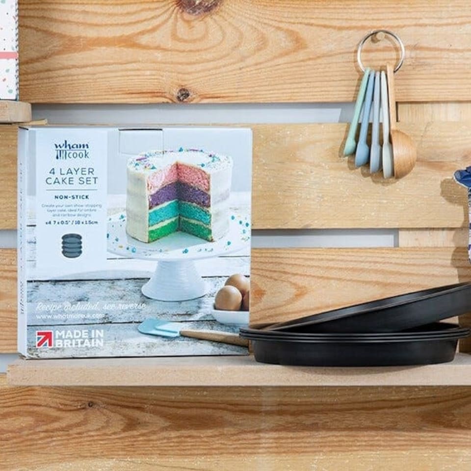 image 1 of Wham Cook 18cm 4 Layer Rainbow Cake Set