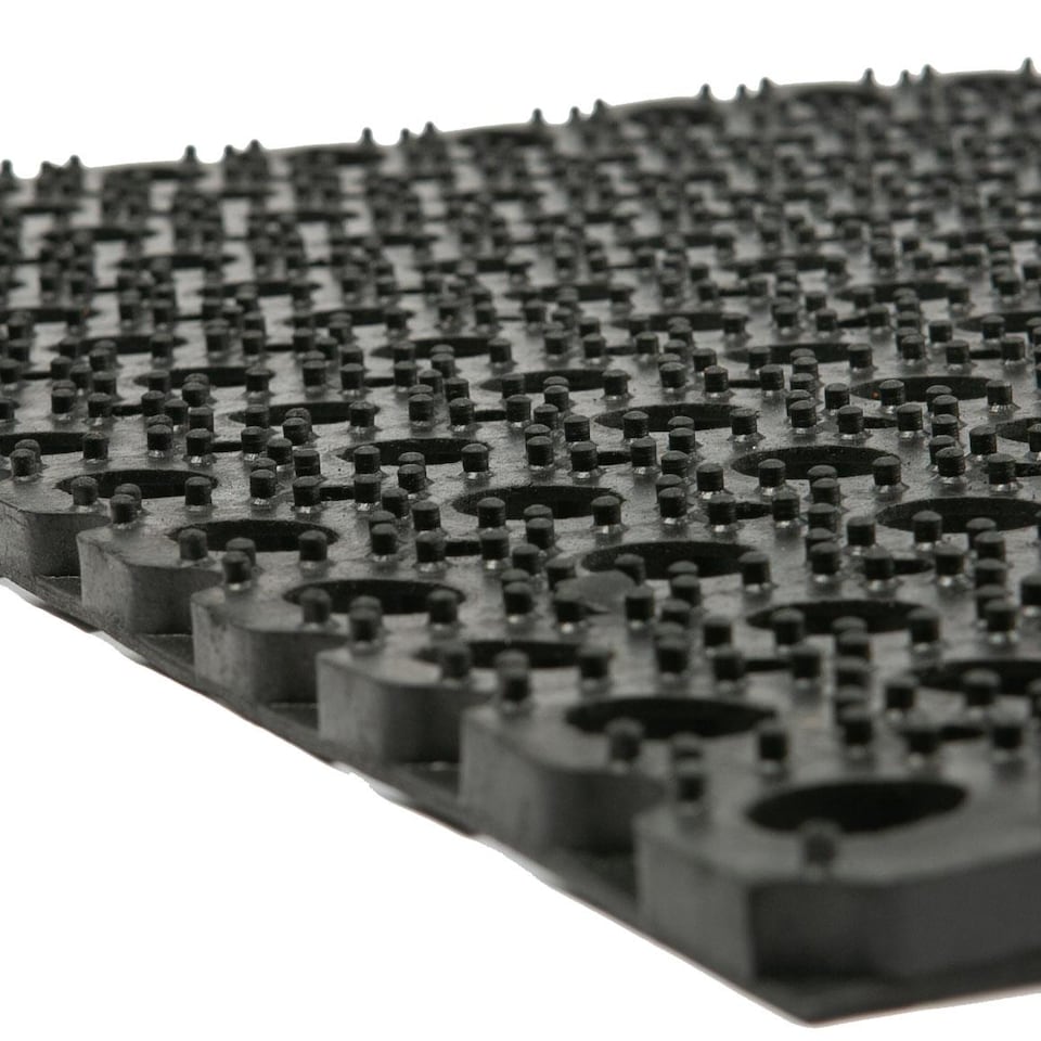 image 1 of Nicola Spring Heavy Duty Door Mat - 80 x 60cm - Rubber Indoor Outdoor Floor Mat Dirt Trapper Rug Non Slip Doormat