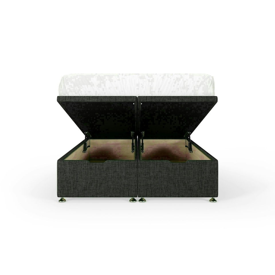 image 1 of Charcoal Linen Ottoman Base Super King | Multi