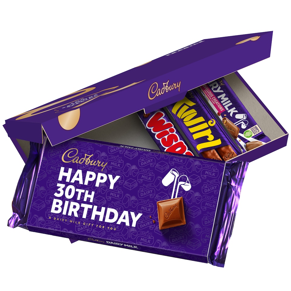 image 1 of Cadbury Happy 30th Birthday Letterbox Chocolate Gift