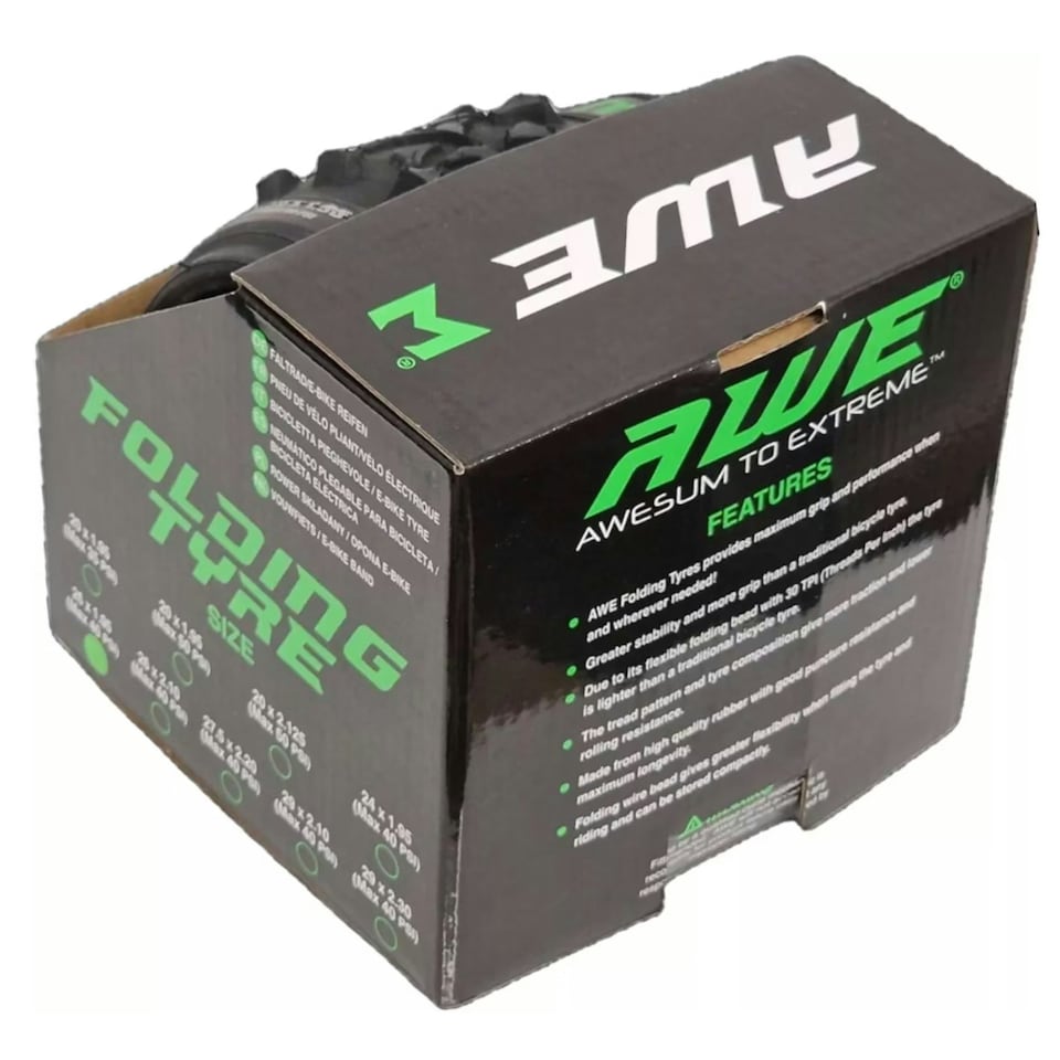 image 1 of AWE AWERide Bike/E-Bike Folding Tyre 26" x 1.95" MTB Tyre 30 TPI
