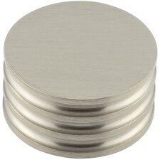 Elegant Solid Brass Cupboard Knob in Satin Nickel Finish - 40mm Size - Kitchen Cabinet Knob