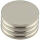 image 1 of Elegant Solid Brass Cupboard Knob in Satin Nickel Finish - 40mm Size - Kitchen Cabinet Knob