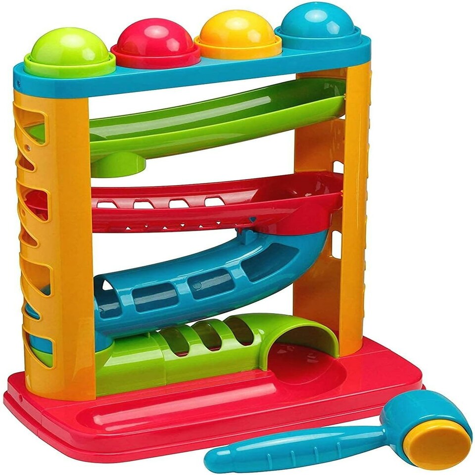 image 1 of Tippi Pound a Ball Racer Set - Soft Play Hammer Toy