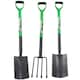 image 1 of Garden Fork + Digging Spade + Border Spade Carbon Steel Blades 3pc Gardening